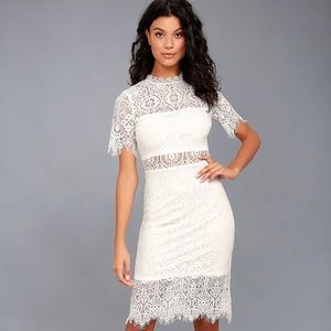 Lulus Remarkable White Lace Dress